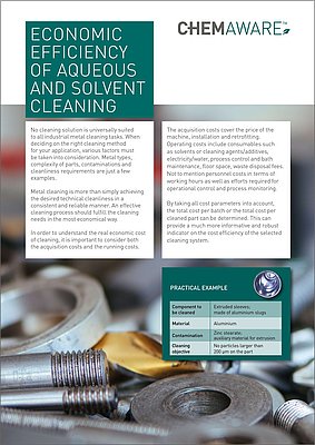 cover "Cost efficiency: aqueous vs solvent cleaning "